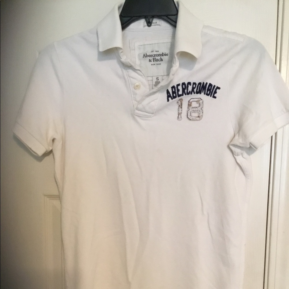 EUC ABERCROMBIE & FINCH Mens White Polo Shirt